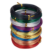Load image into Gallery viewer, PandaHall Elite 10 Rolls Colored Aluminum Craft Wire 20 Gauge Flexible Metal Artistic Floral Jewelry Beading Wire 10 Colors for DIY Jewelry Craft Making Each Roll 65 Feet
