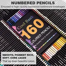 Load image into Gallery viewer, 160 Professional Colored Pencils with 2 x 50 Page Drawing Pad, Artist Pencils Set for Coloring Books, Premium Artist Soft Series Lead with Vibrant Colors for Sketching, Shading &amp; Coloring in Tin Box
