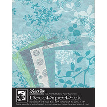 Load image into Gallery viewer, Black Ink DP-703 Decorative Paper Pack, Chinaberry - Aqua, 8.5-x-11-Inch
