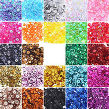 Load image into Gallery viewer, JOYAHO 6MM Loose Sequins, 8400PCS Bulk Round Rainbow Cup Sequins Embroidery Sequins Iridescent Spangles Craft Mixed 24 Colors for Sewing Arts Crafts
