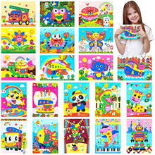 Load image into Gallery viewer, MALLMALL6 20Pcs Mosaic Sticker Art Kits for Kids DIY Mosaic Art Crafts Foam Stickers 3D Puzzle Drawing Sticker Craft Activities Early Learning Games Handmade Art Kit for Preschool Toddlers Boys Girls
