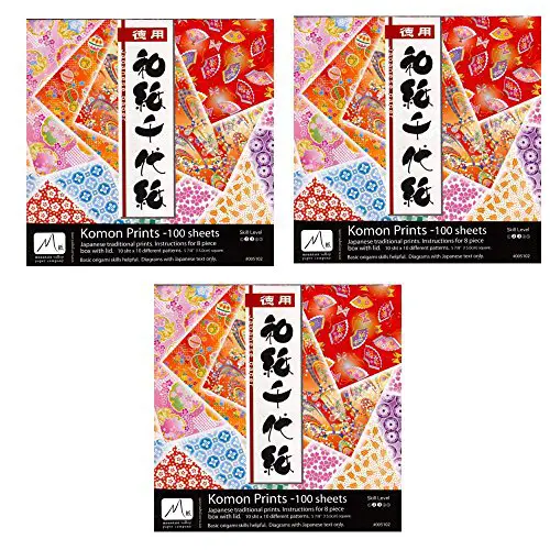 Komon Washi Chiyogami 10 Print X 10sheet ×3 Set - 6 in (15 cm) 300sheets