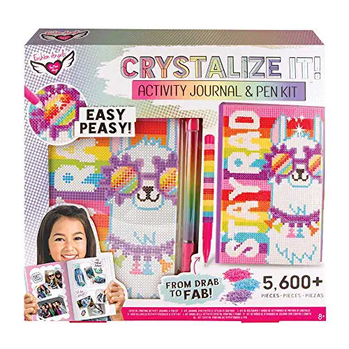 Fashion Angels CRYSTALIZE IT! Activity Journal & Pen Set Painting by Numbers Crystal by Numbers