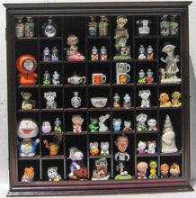 Load image into Gallery viewer, Collectible Display Case Wall Curio Cabinet Shadow Box, Solid Wood, Glass Door (Cherry Finish)
