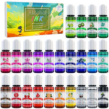 Load image into Gallery viewer, Alcohol Ink Set - 24 Vibrant Colors Alcohol-based Ink for Resin Petri Dish Making, Epoxy Resin Painting - Concentrated Alcohol Paint Color Dye for Resin Art, Tumbler Making, Painting - 24 x 10ml/.35oz
