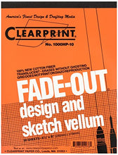 Load image into Gallery viewer, Clearprint Vellum Pad with 10x10 Fade-Out Grid, 8.5x11 Inches, 16 lb., 60 GSM, 1000H 100% Cotton, 50 Translucent White Sheets, 1 Each (10003410)
