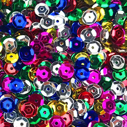 Fireboomoon 10,000pcs Bulk Craft Cup Sequins Mixed Colors and Sizes, Sequins and Spangles Craft Supplies Sequins for Crafts,Sequins,Cup Sequins,Craft Cups,Mixed Sequins,spangles and Sequins