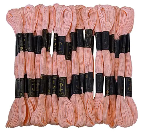 Anchor Cross Stitch Hand Embroidery Stranded Cotton Floss Thread 25 Skeins-Light Peach