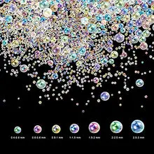 Load image into Gallery viewer, 100 g UV Resin Bubble Beads 0.4 mm to 3 mm Droplet Bubble Beads Fillers for DIY Shaker Resin Molds Resin Pendant Jewelry Making (Transparent Color)
