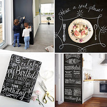 Load image into Gallery viewer, Extra Large Blackboard Chalkboard Banner Vinyl Adhesive Paper (7.5 FEET) w/ Upgraded Color Chalks - Shelf Drawer Liner Wall Decal Poster Roll Paint Alternative - Peel &amp; Stick Shape Silhouette
