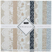 Load image into Gallery viewer, Scrapbook Customs Themed Paper Scrapbook Kit, Burlap &amp; Lace
