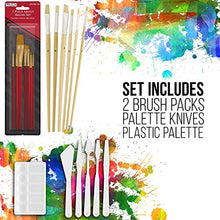 Load image into Gallery viewer, US Art Supply 33 Piece Custom Artist Acrylic Painting Set with Table Easel, Paint, Canvas and Accessories
