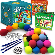 Load image into Gallery viewer, Air Dry Clay for Kids Modeling Kit | Bake Shoppe &amp; Cute Critters Themed Activity Books | 36 Colors of molding Clay Magic
