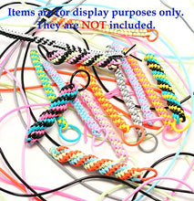 Load image into Gallery viewer, Mandala Crafts Plastic Lacing Cord Kit for Key Chains, Bracelets, Necklaces, Lanyards, Jewelry Making Rainbow 1.5mm
