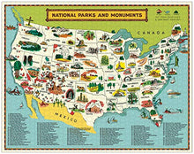 Load image into Gallery viewer, Cavallini Papers &amp; Co. National Parks Map 1,000 Piece Puzzle, Multi
