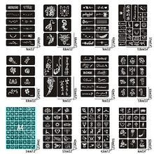 Load image into Gallery viewer, Aresvns Henna Tattoo Stencil Reusable 400+ Designs,Temporary Tattoo Stencil 21 Sheets,Temporary Tattoo Template,Airbrush Tattoo Stencils,Cool Stickers
