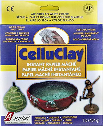 ACTIVA CelluClay Instant Papier Mache, 1 pound, White