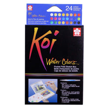 Load image into Gallery viewer, Sakura XNCW-24N, 24 Assorted Watercolors Field Sketch Set with Brush
