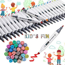 Load image into Gallery viewer, Art Markers, UPGREY 60 Colors Drawing Markers Pens, Dual Tip Alcohol Based Permanent Artist Sketch Markers Set Adults Kids Colored Markers with Carrying bag for Highlighting, Drawing, Painting, Illustration
