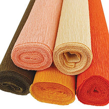 Load image into Gallery viewer, Just Artifacts Premium Crepe Paper Rolls - 8-Feet Length/20-Inch Width (5pcs, Color: Shades of Orange)
