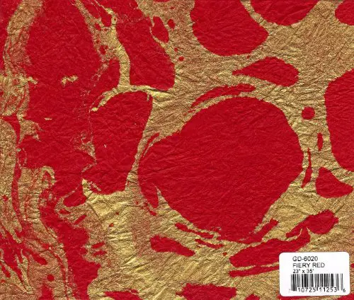 Thai Marbled Momi Paper - Fiery Red - 23
