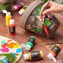 Load image into Gallery viewer, Arteza Outdoor Acrylic Paint, Set of 20 Colors/Bottles 2 oz./59 ml. Rich Pigment Multi-Surface Paints, Art Supplies for Easter Gift, Rock, Wood, Fabric, Leather, Paper, Crafts, Canvas

