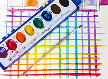 Load image into Gallery viewer, 36 Set Watercolor Paint Pack with Quality Wood Brushes 8 Colors Washable Water Colors Perfect for Kids Adults Parties Students Classroom Bulk by Color Swell
