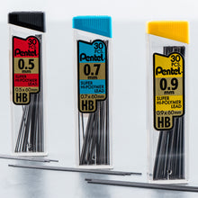 Load image into Gallery viewer, Pentel Super Hi-Polymer Lead Refills, 0.5 mm, 90 Pieces (C25BPHB3-K6),Gray
